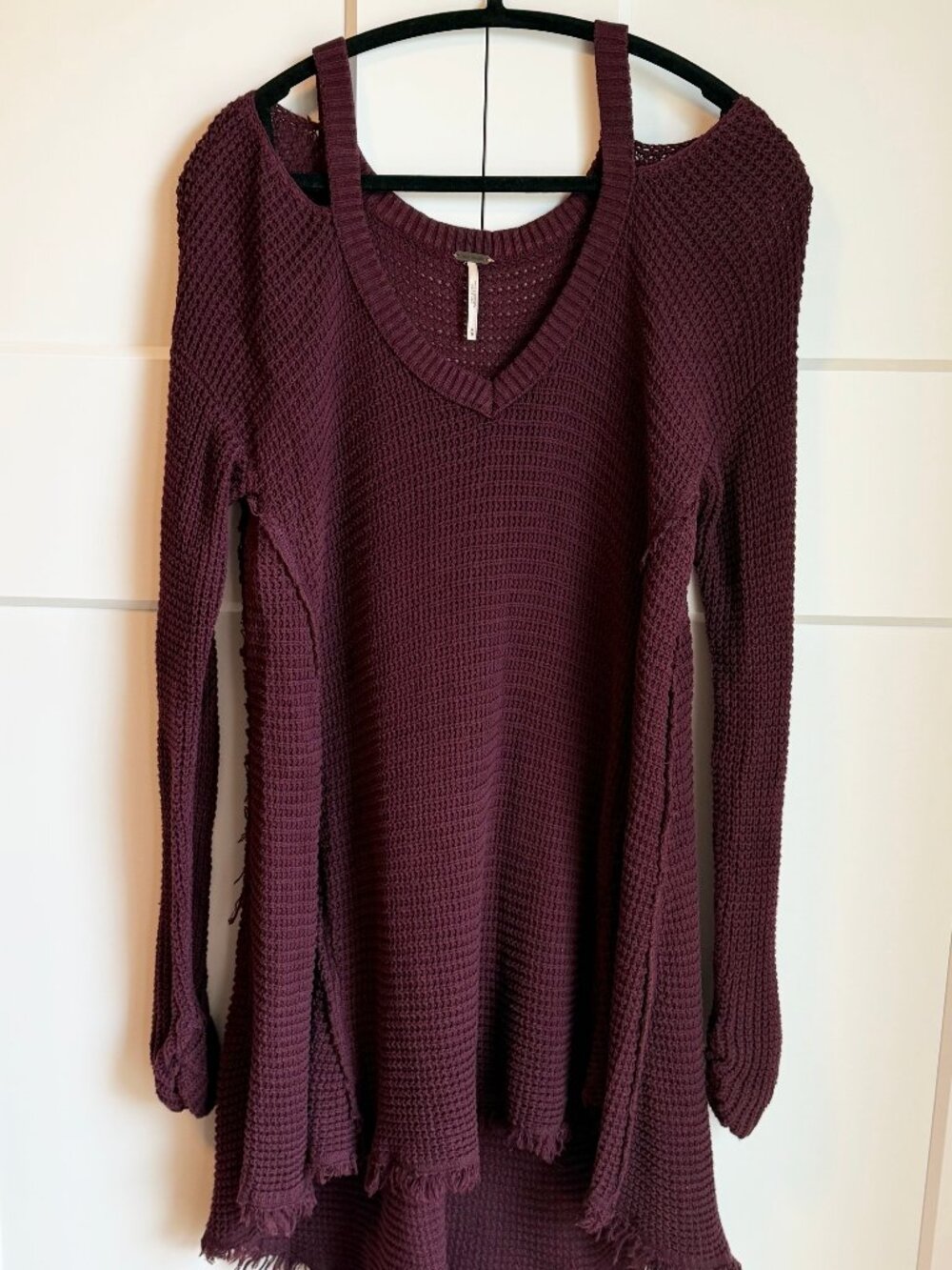 Free People Burgundy Sweater Dress Size Large
